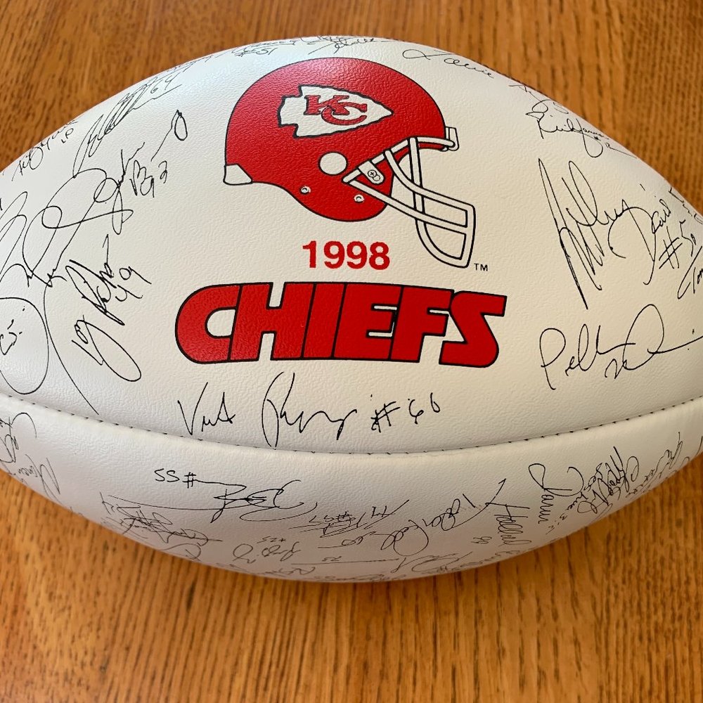 Kansas City Chiefs 1998 autographed football